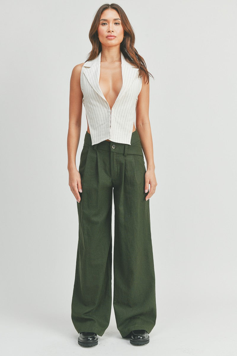 Casual Straight Leg Pants Trousers