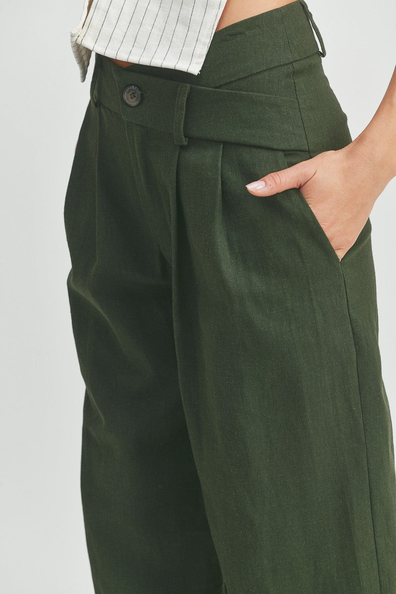 Casual Straight Leg Pants Trousers