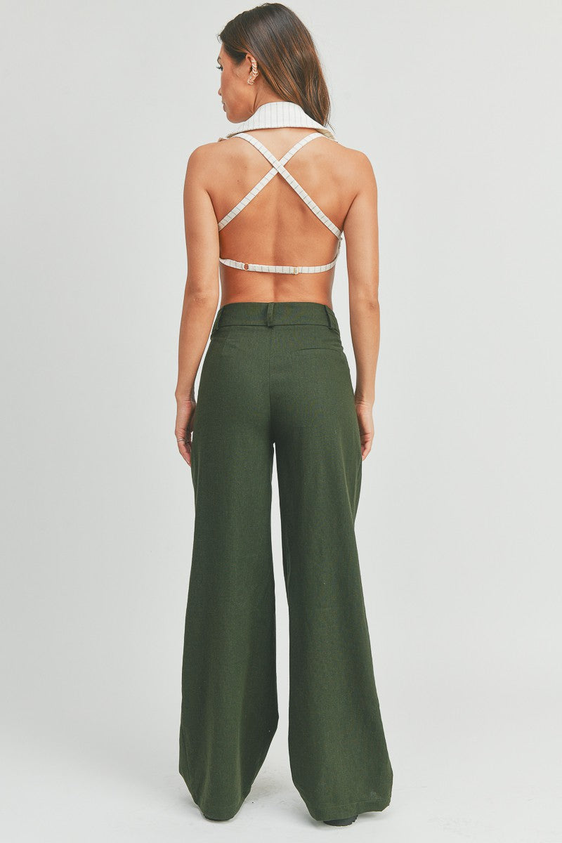 Casual Straight Leg Pants Trousers