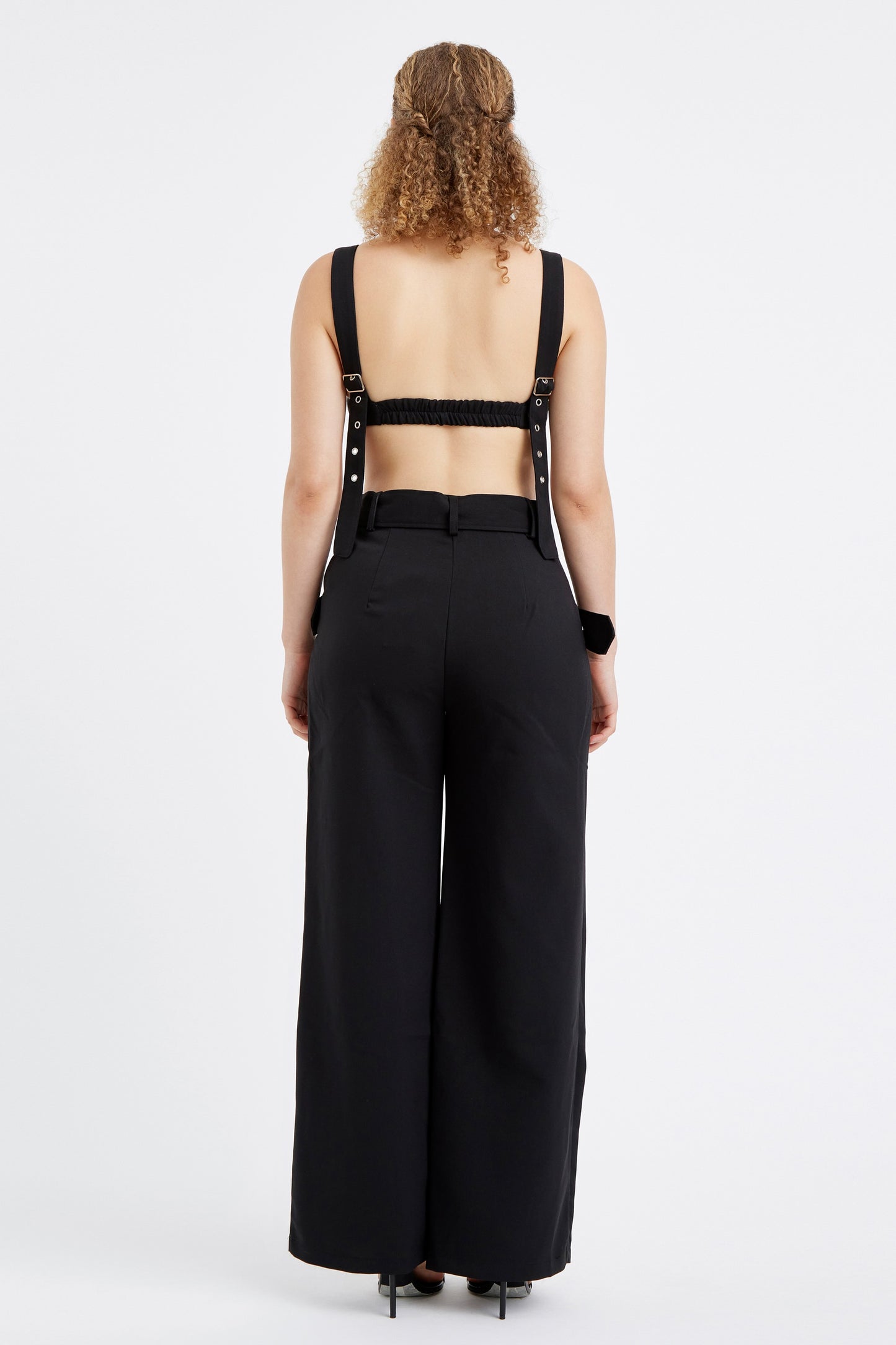 Sleeveless Crop Tank Top and Wide Leg Pants - 2 Piece Set