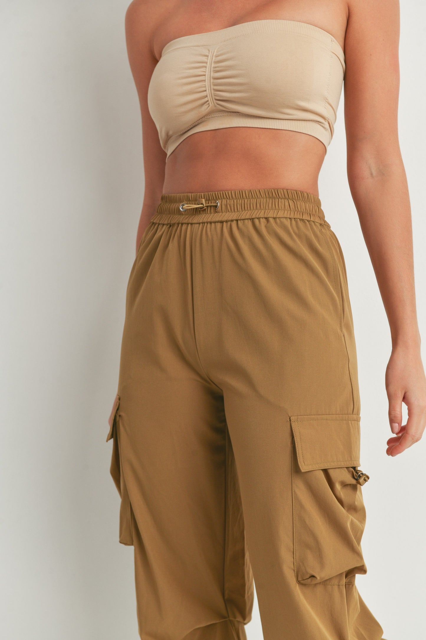 Wide Leg High-Waisted Parachute Y2K Cargo Pants