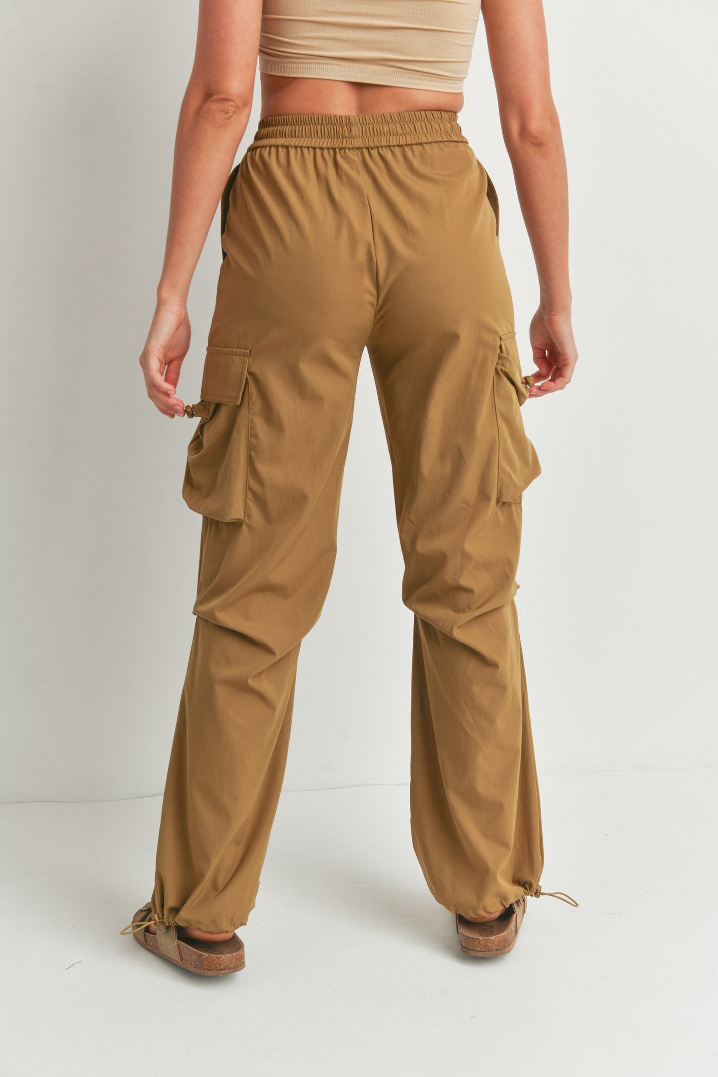 Wide Leg High-Waisted Parachute Y2K Cargo Pants