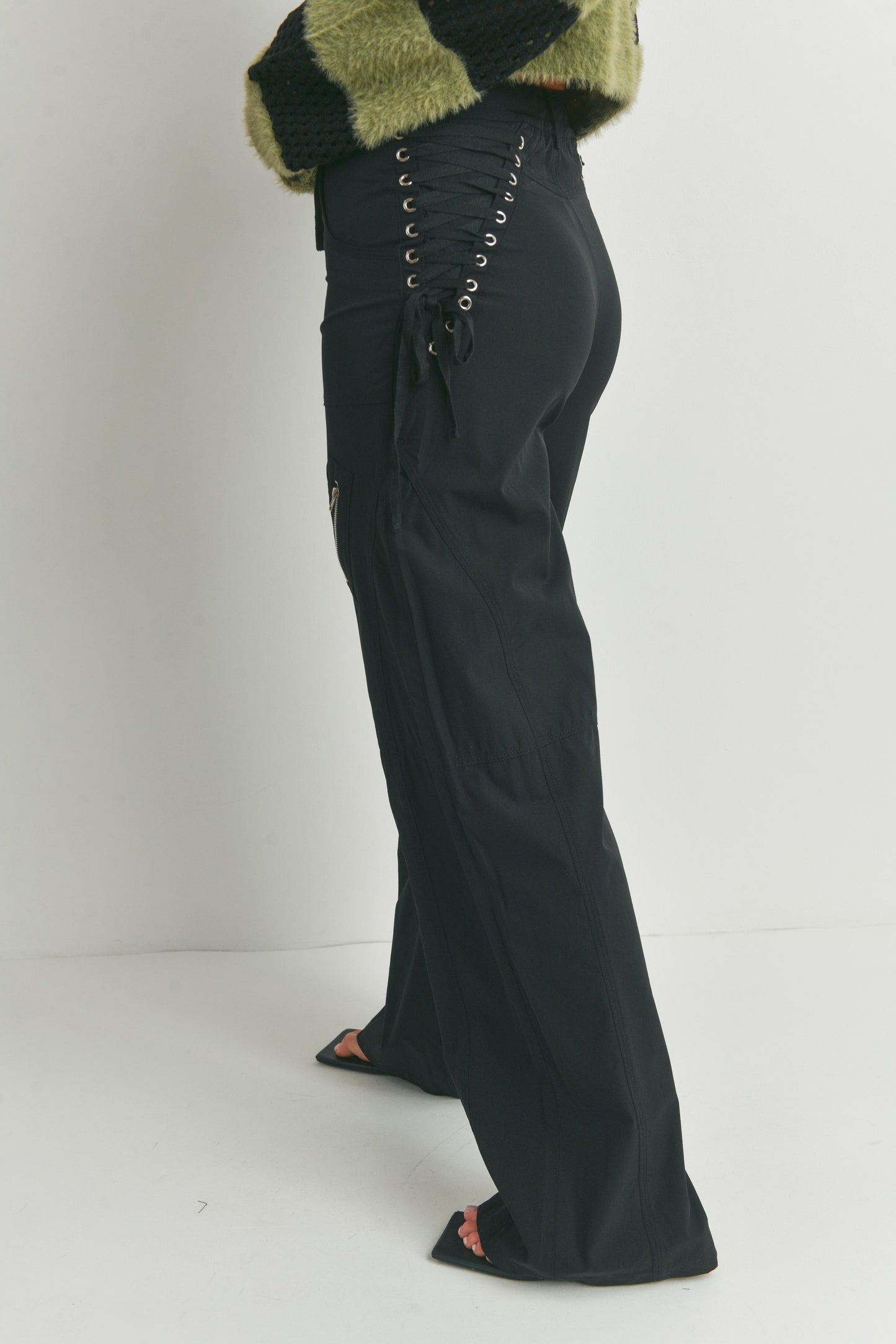 Casual Zipper Wide Leg Pants Trousers