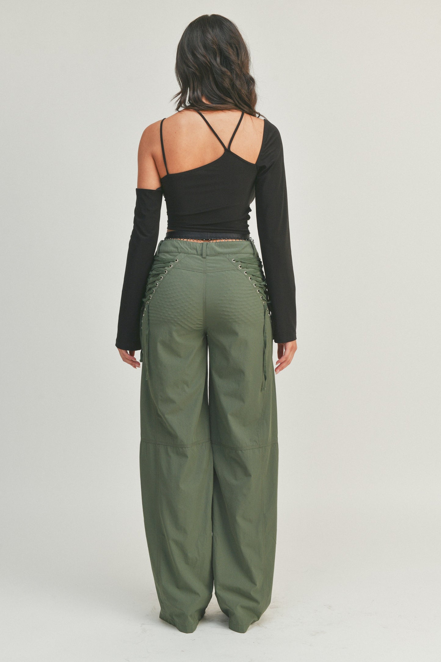 Casual Zipper Wide Leg Pants Trousers