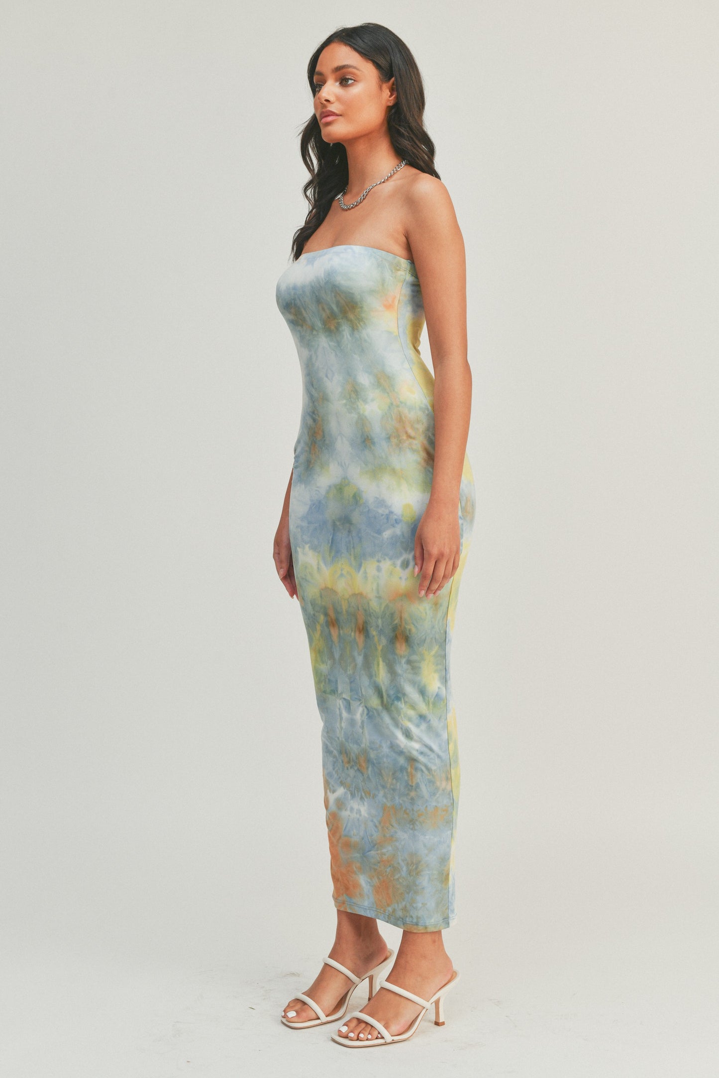 Tie-Dye Maxi Dress with Pockets