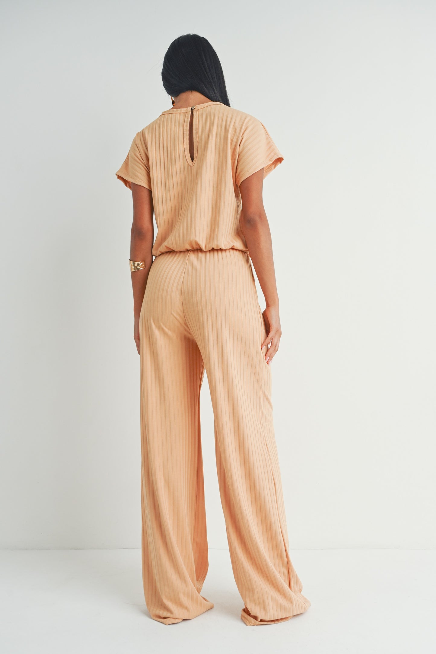 Short Sleeve Wide Leg Jumpsuit Rompers