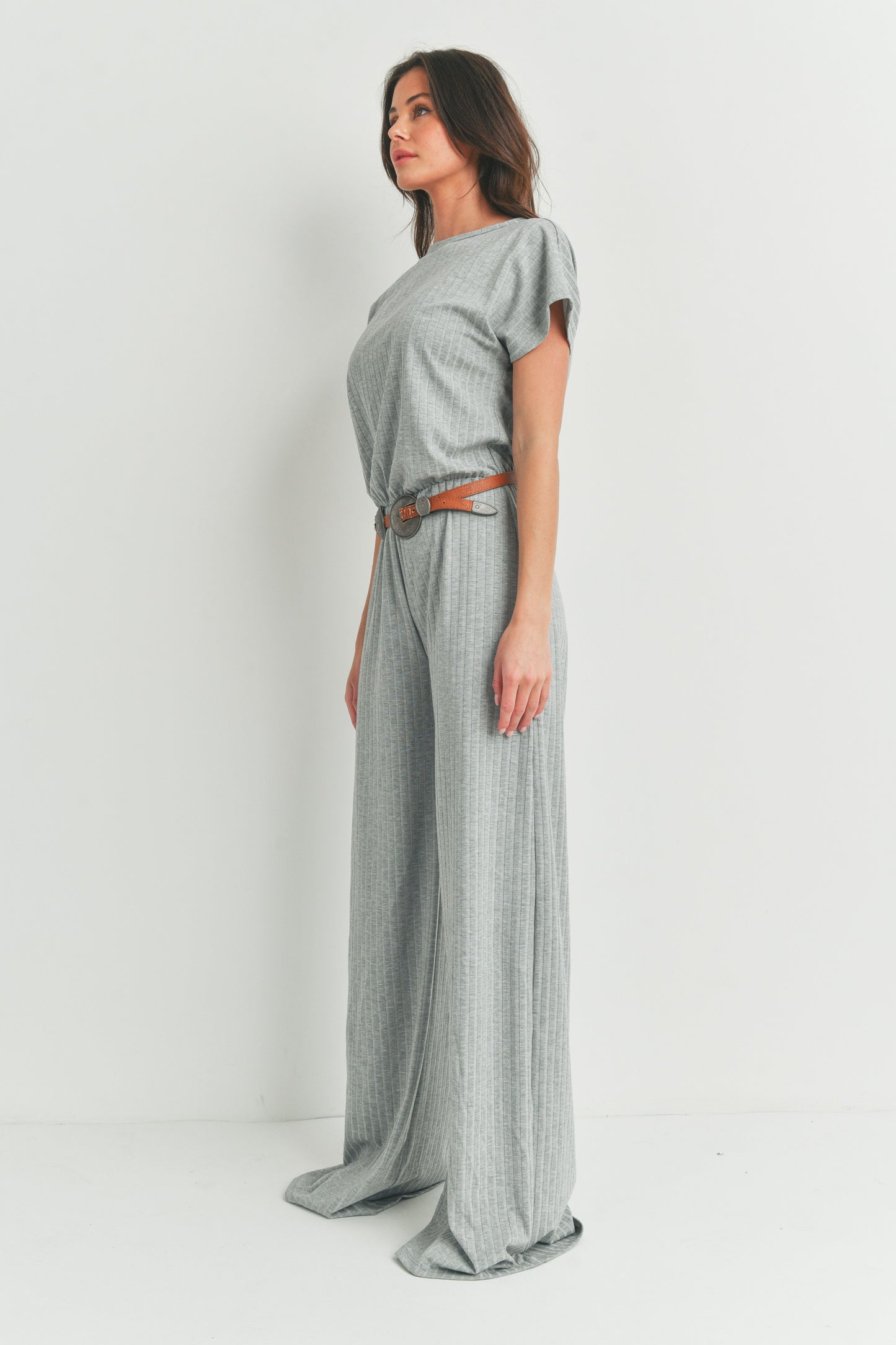 Short Sleeve Wide Leg Jumpsuit Rompers