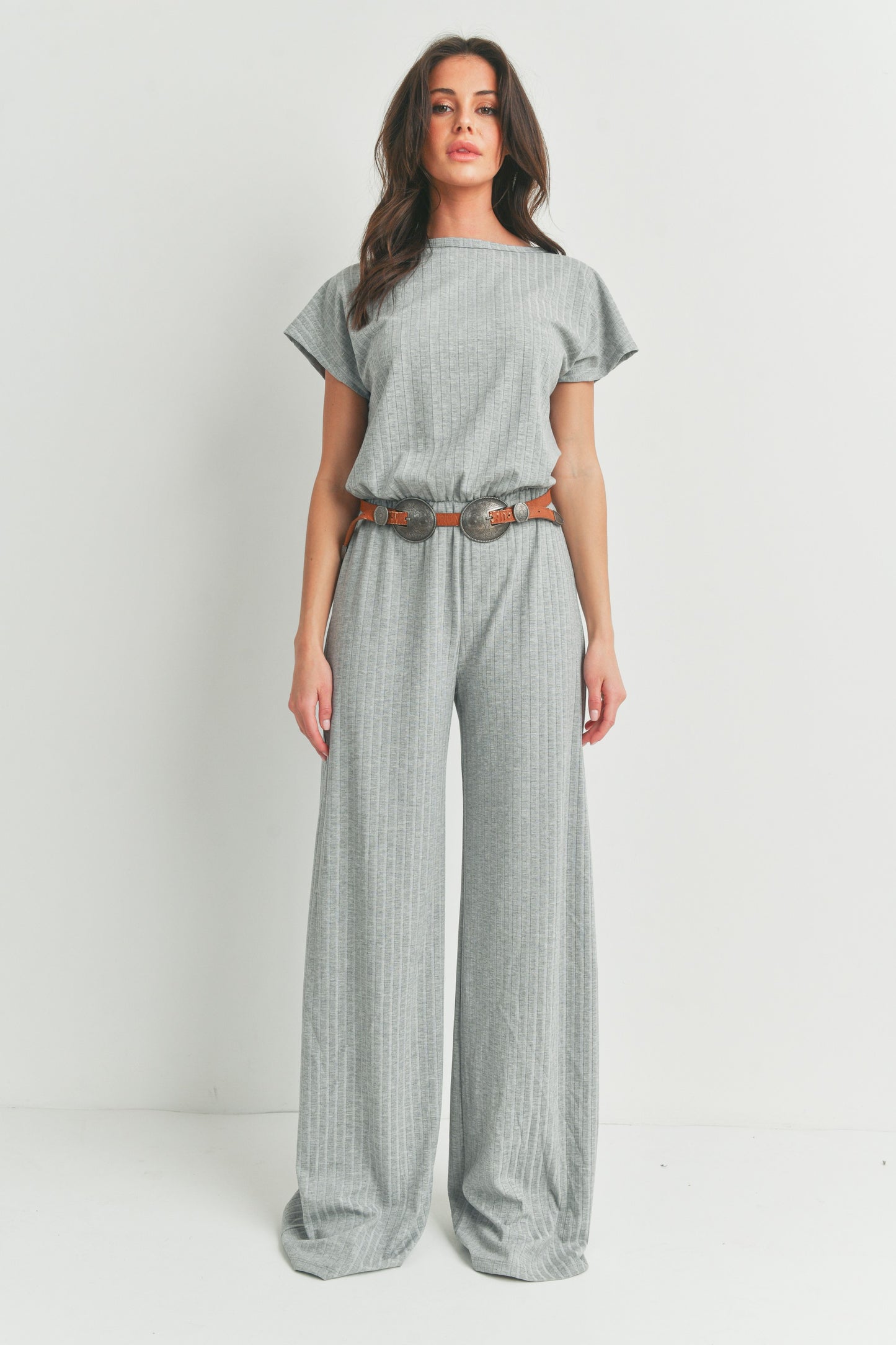 Short Sleeve Wide Leg Jumpsuit Rompers