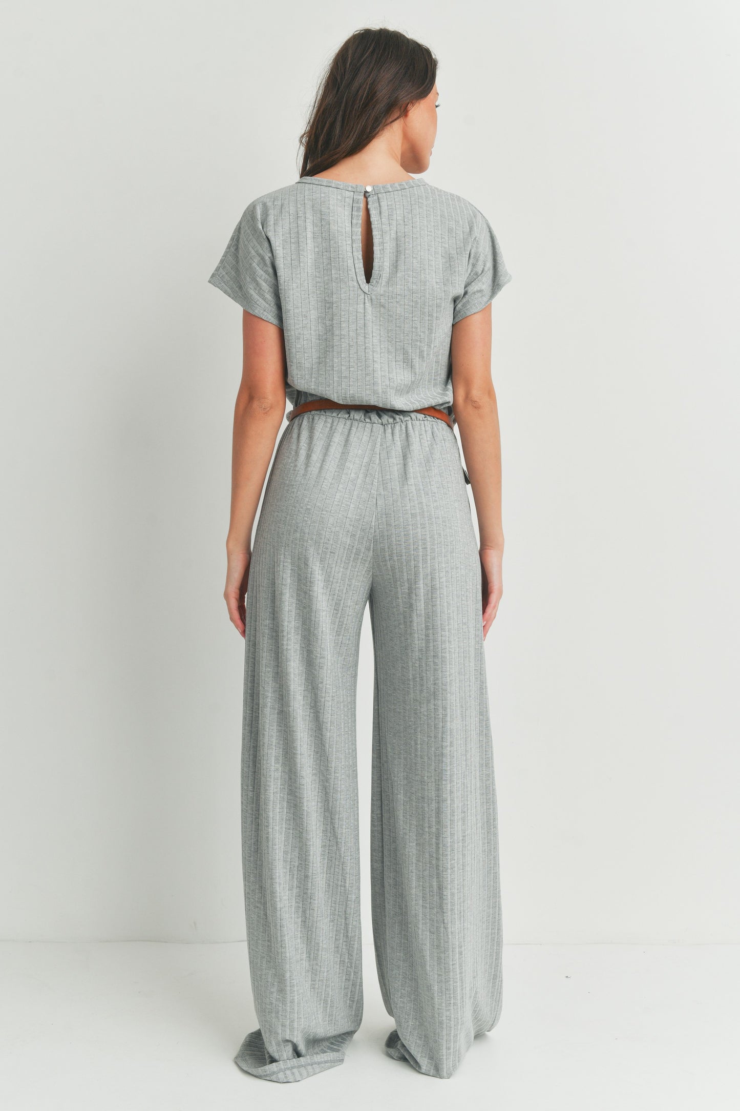 Short Sleeve Wide Leg Jumpsuit Rompers