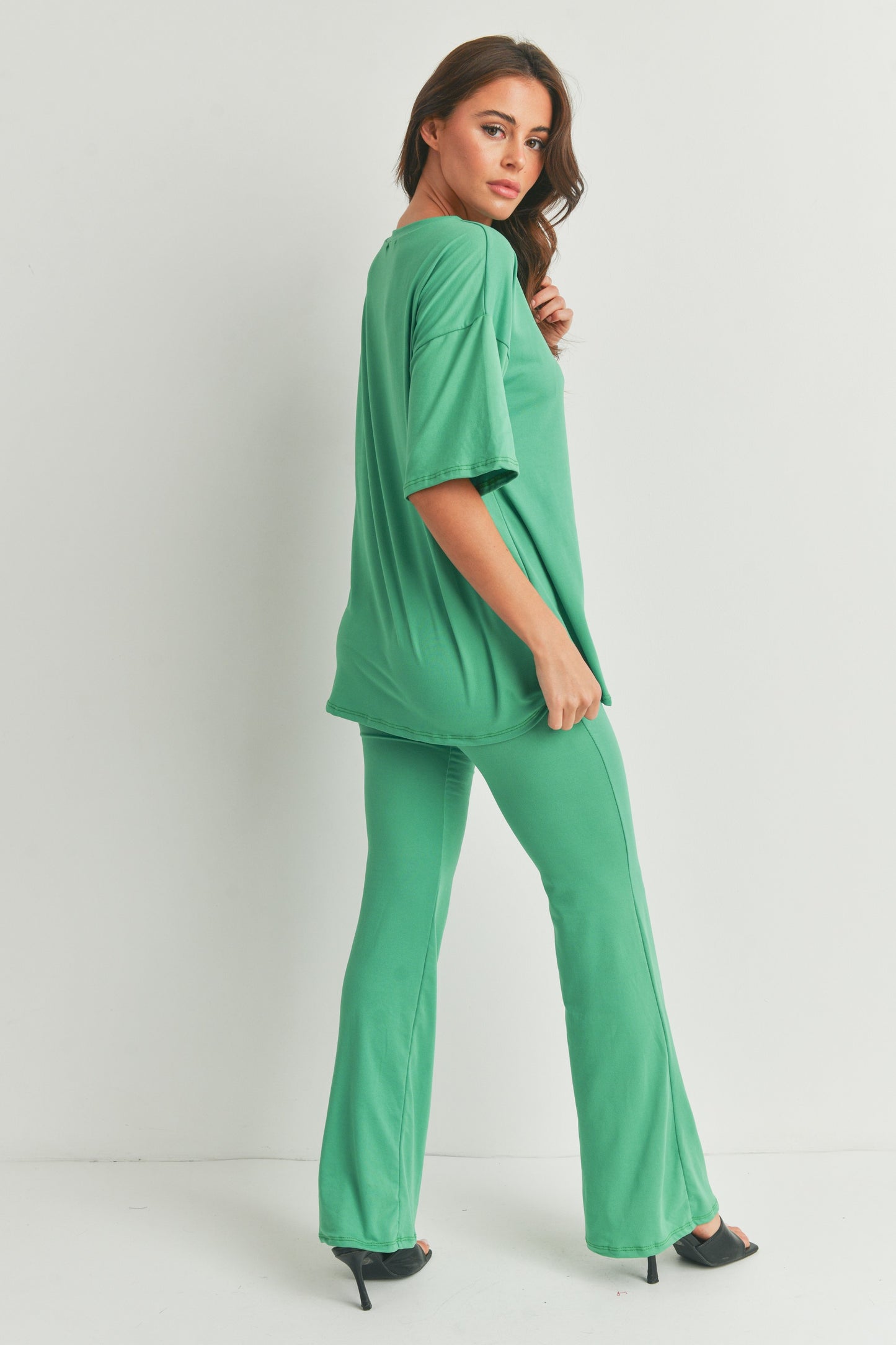 Short Sleeve Oversized T-Shirt and Pants - 2 Piece Set