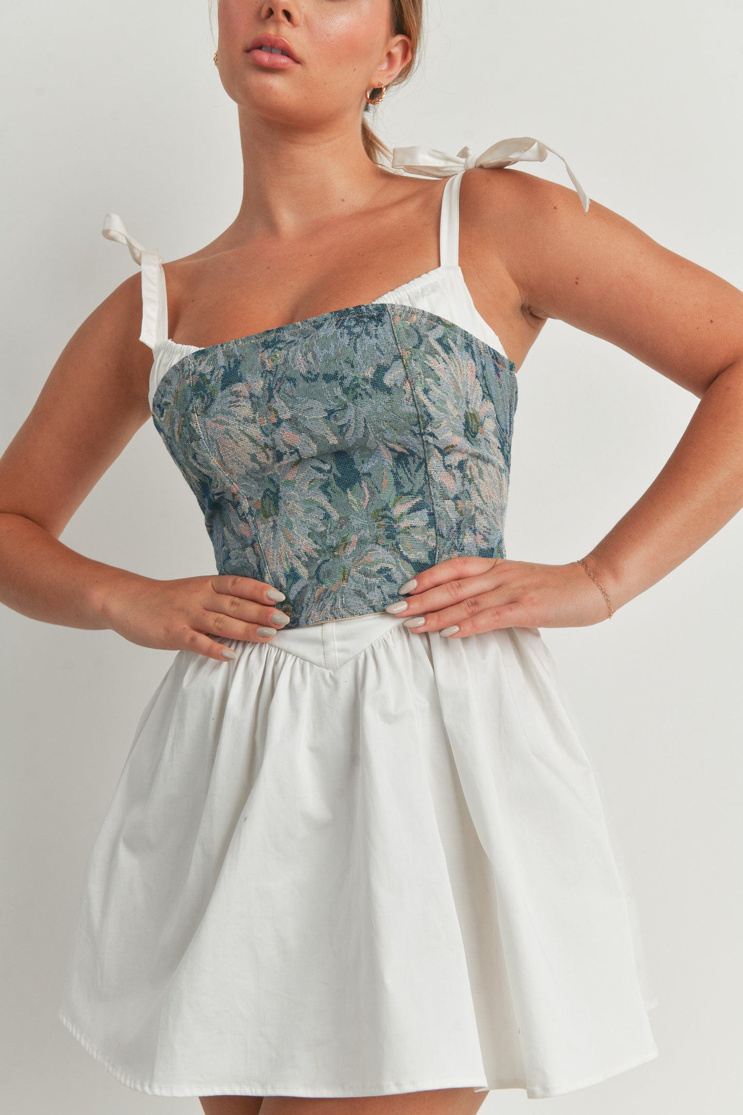 Floral Corset Tube Top