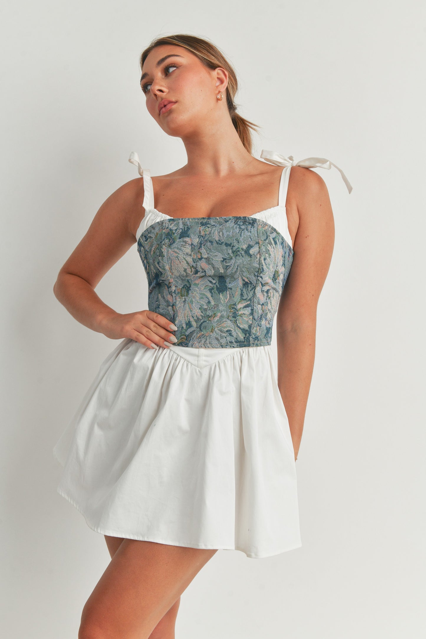 Floral Corset Tube Top