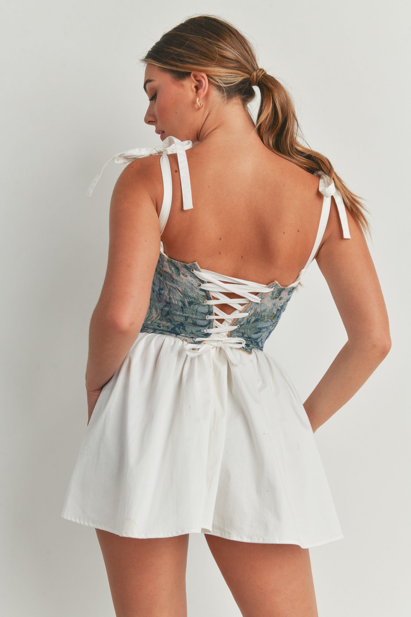 Floral Corset Tube Top