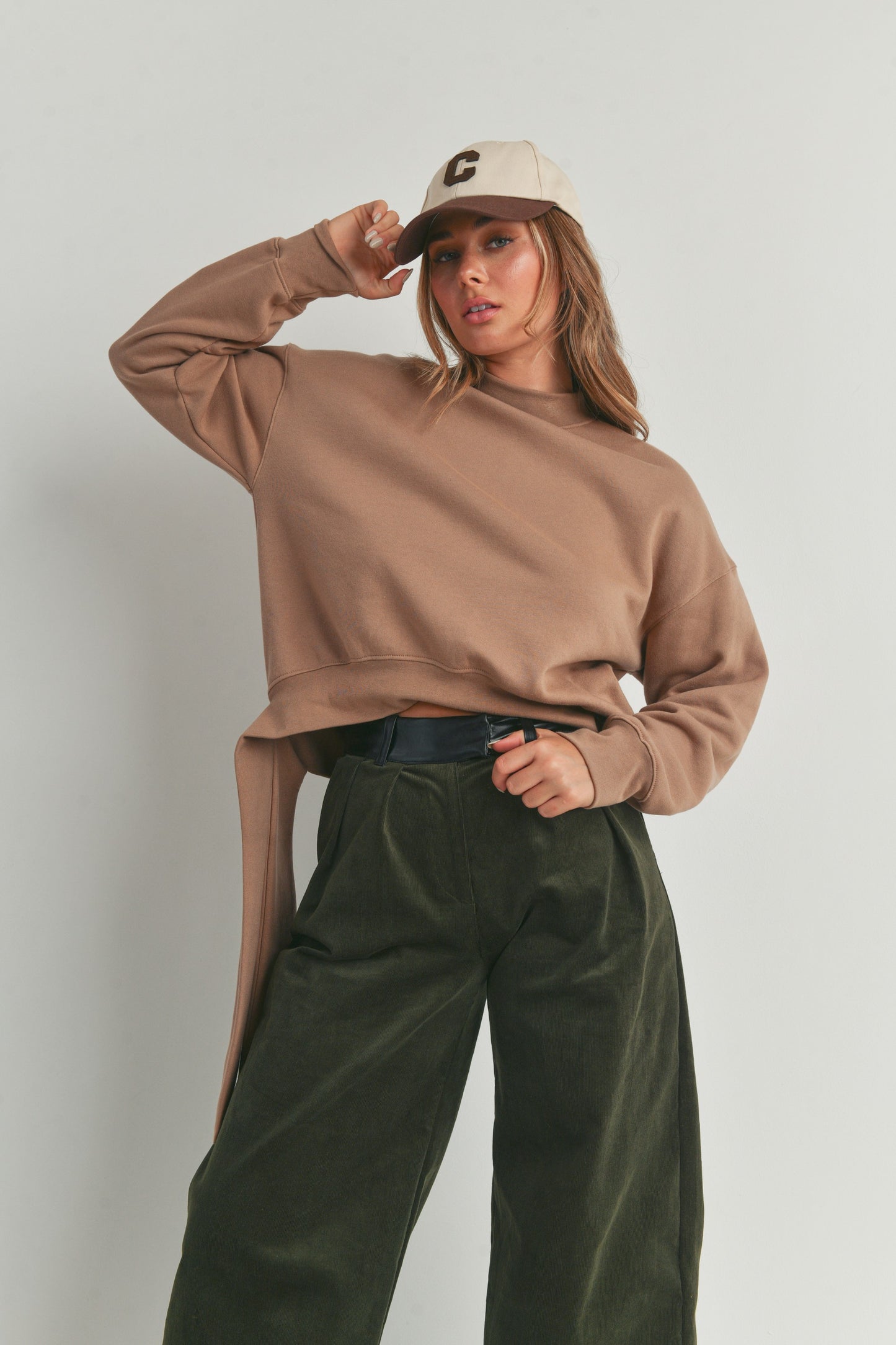 Mock Neck Long Sleeve Sweater Top